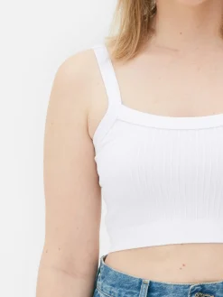 Hot Kurz-Top Mit Rippenstruktur Damen Tops Und T-Shirts