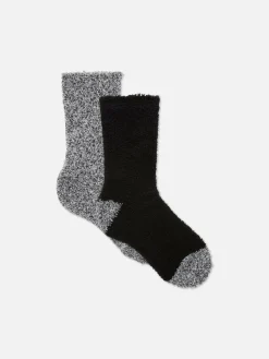 Clearance Kuschelige Bettsocken, 2er-Pack Herren Socken