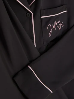 Best Langarm-Schlafanzug Aus Satin Damen Schlafanzüge