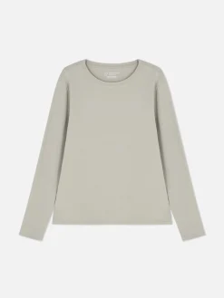 Online Langarmtop Aus Stretch-Jersey Damen Tops Und T-Shirts