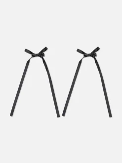 Lange Haarspangen Mit Schleife, 2er-Pack Damen Haarschmuck