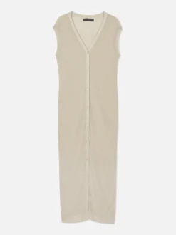 Clearance Lange, ärmellose Strickjacke Damen Pullover Und Cardigans