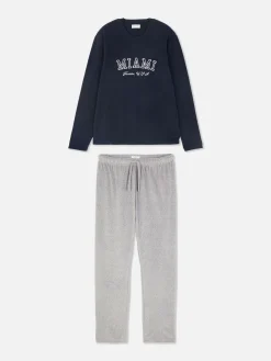 Discount Langer „Miami“ Schlafanzug Herren Schlafanzüge