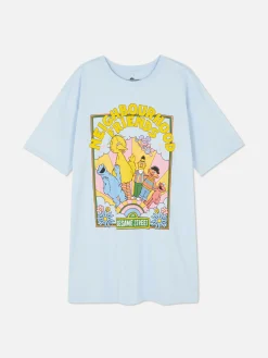 New Langes „Sesamstraße“ Schlaf-T-Shirt Im Oversized-Look Damen Schlafshirts Und Nachthemden