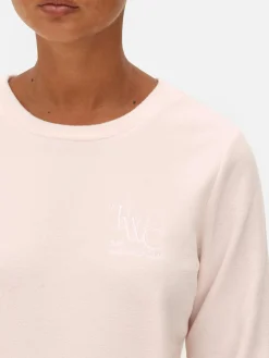 Hot Langärmeliger Mikrofleece-Schlafanzug Damen Schlafanzüge