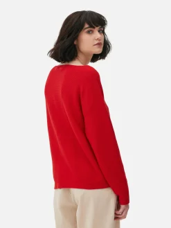 Hot Langärmeliger Pullover Mit U-Boot-Ausschnitt Damen Pullover Und Cardigans