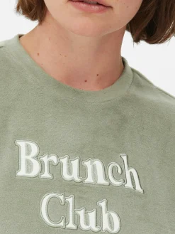 Hot Langärmeliger Schlafanzug Mit Slogan Damen Schlafanzüge