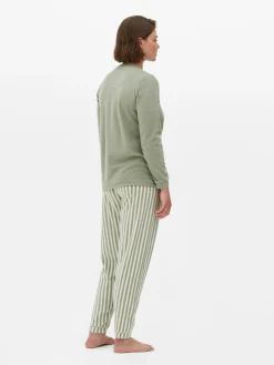 Hot Langärmeliger Schlafanzug Mit Slogan Damen Schlafanzüge