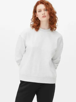 Discount Langärmeliges Basic-Sweatshirt Damen Loungewear|Hoodies Und Sweatshirts