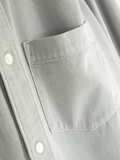 New Langärmeliges Hemd Aus Baumwoll-Twill Herren Hemden