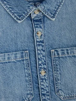 Online Langärmeliges Hemd Aus Denim Kinder Hemden