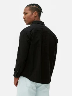 Sale Langärmeliges Jacquardhemd Herren Hemden