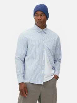 Discount Langärmeliges Jacquardhemd Mit Streifen Herren Hemden