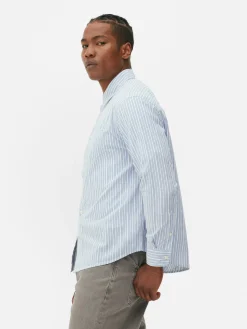 Discount Langärmeliges Jacquardhemd Mit Streifen Herren Hemden