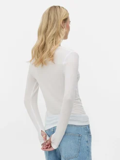 Outlet Langärmeliges „Rita Ora“ Stretch-T-Shirt Damen Tops Und T-Shirts