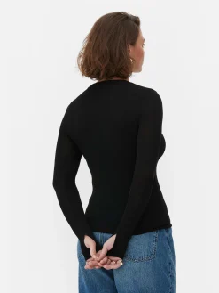 Clearance Langärmeliges „Rita Ora“ Stretch-T-Shirt Damen Tops Und T-Shirts