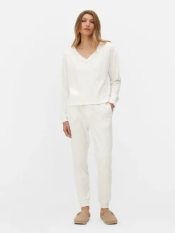 Clearance Langärmeliges Schlafanzugtop In Lässiger Passform Damen Schlafanzugoberteile