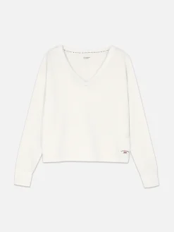 Clearance Langärmeliges Schlafanzugtop In Lässiger Passform Damen Schlafanzugoberteile