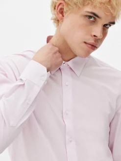 New Langärmeliges Slim-Fit-Hemd Herren Hemden