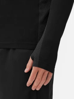 Hot Langärmeliges Sport-Top Mit Viertelreißverschluss Herren Sportbekleidung|Tops Und T-Shirts