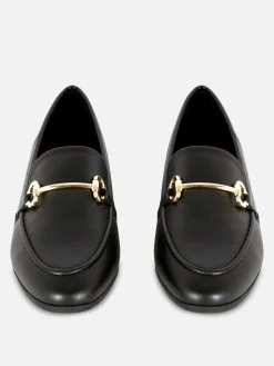 Hot Loafer Aus Kunstleder Mit Schnalle Damen Flache Schuhe