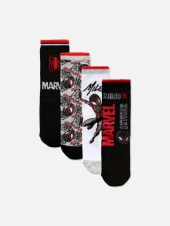 Outlet „Marvel Spider-Man Miles Morales“ Söckchen, 4er-Pack Kinder Socken