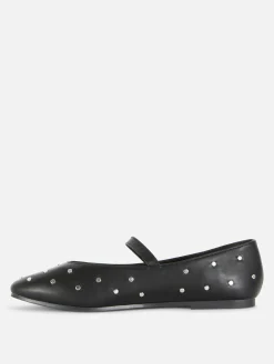 Mary Janes Mit Nieten Damen Flache Schuhe