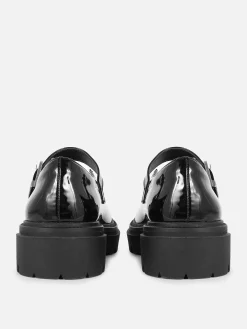 Mary-Jane-Schuhe Mit Dicker Sohle Damen Flache Schuhe