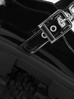 Mary-Jane-Schuhe Mit Dicker Sohle Damen Flache Schuhe