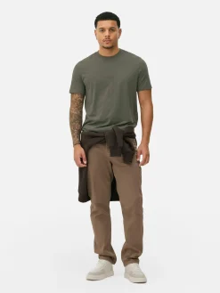 Meliertes Regular-Fit T-Shirt Herren Tops Und T-Shirts