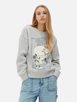 Best „Micky Maus“ Sweatshirt Mit Skizzen-Print Damen Hoodies Und Sweatshirts