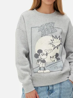Best „Micky Maus“ Sweatshirt Mit Skizzen-Print Damen Hoodies Und Sweatshirts