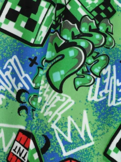 Hot „Minecraft“ Schlafanzug Aus T-Shirt Und Hose Mit Graffiti-Print Kinder Schlafanzüge Und Nachtwäsche