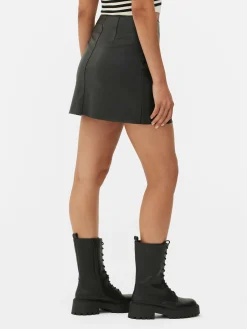Minirock Aus Kunstleder Damen Röcke