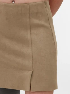 Best Minirock Aus Wildlederimitat Damen Röcke