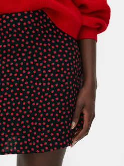 Outlet Minirock Mit Seitenreißverschluss Damen Röcke