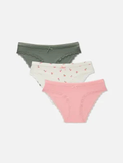 Sale Minislips Mit Spitzenbesatz, 3er-Pack Damen Slips