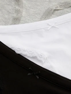 Discount Minislips Mit Spitzenbesatz, 3er-Pack Damen Slips