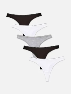 Hot Modische Stretch-Tangas, 5er-Pack Damen Slips