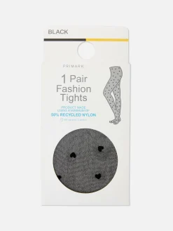 Online Modische Strumpfhose Mit Herzmuster Damen Strumpfhosen