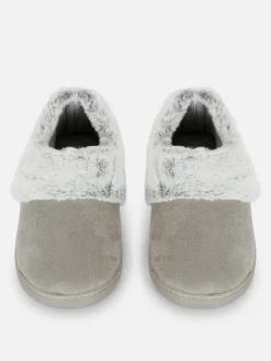 Online Mokassin-Hausschuhe Mit Kunstpelzfutter Damen Hausschuhe