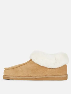 Sale Mokassin-Hausschuhe Mit Kunstpelzfutter Damen Hausschuhe