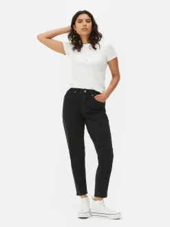 Mom-Jeans Aus Denim Damen Denim|Jeans