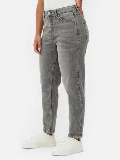 Outlet Mom-Jeans Aus Denim Damen Denim|Jeans