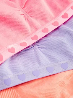 Sale Nahtlose, Kurze Tops Mit Herzmuster, 3er-Pack Kinder Unterwäsche