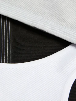 Hot Nahtlose, Kurze Tops Mit Racerback, 3er-Pack Kinder Unterwäsche