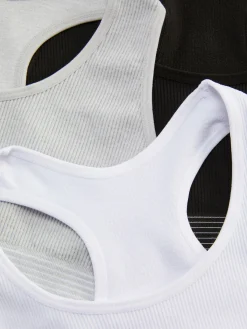 Discount Nahtlose, Kurze Tops Mit Racerback, 3er-Pack Kinder Unterwäsche