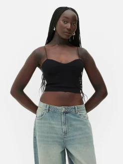 Sale Nahtloses, Kurzes „Rita Ora“ Trägertop Damen Tops Und T-Shirts