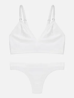 Best Nahtloses Set Mit Triangel-Bralette-BH Und Tanga Damen Dessous-Sets