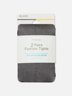 New Netzstrumpfhose Mit Kleinen Maschen, 2er-Pack Damen Strumpfhosen